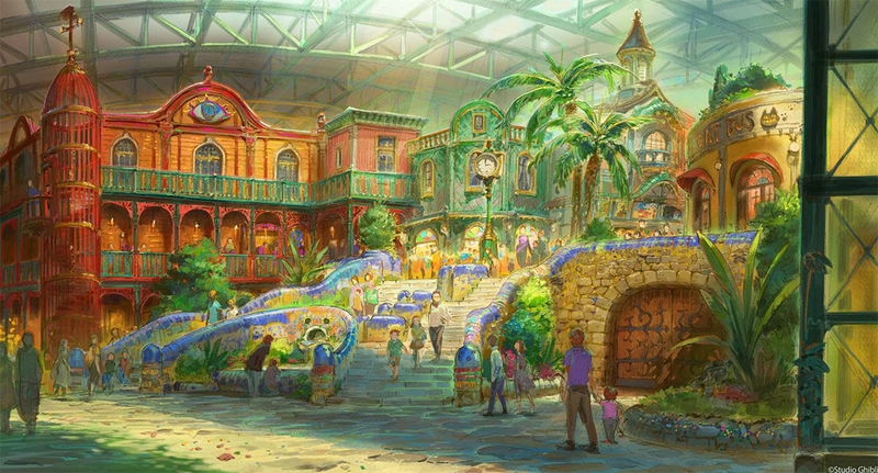 Illustration for article titled Los primeros bocetos del parque temático de Studio Ghibli parecen sacados de un cuento de hadas